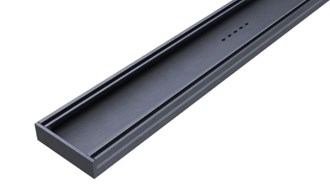 HAYMAN 26MM BRUSHED GUNMETAL - TILE INSERT DRAIN 100MM    